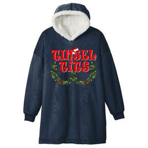 Funny Christmas Tinsel Tits Matching Couples Shirts Hooded Wearable Blanket