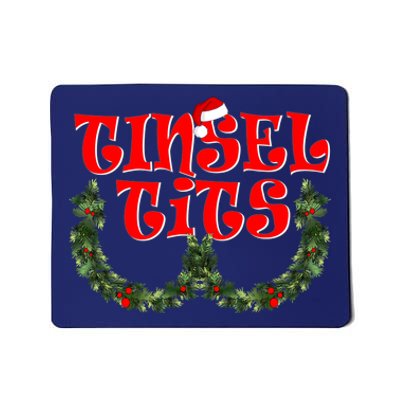 Funny Christmas Tinsel Tits Matching Couples Shirts Mousepad