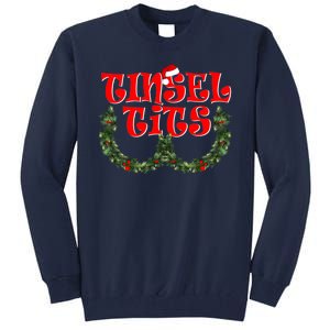 Funny Christmas Tinsel Tits Matching Couples Shirts Tall Sweatshirt