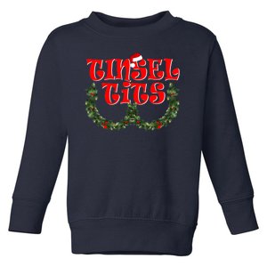 Funny Christmas Tinsel Tits Matching Couples Shirts Toddler Sweatshirt