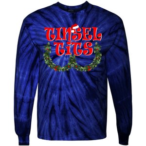 Funny Christmas Tinsel Tits Matching Couples Shirts Tie-Dye Long Sleeve Shirt