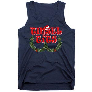 Funny Christmas Tinsel Tits Matching Couples Shirts Tank Top