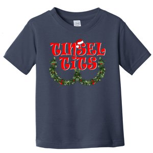 Funny Christmas Tinsel Tits Matching Couples Shirts Toddler T-Shirt