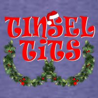 Funny Christmas Tinsel Tits Matching Couples Shirts Women's V-Neck T-Shirt