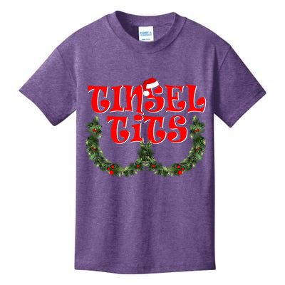 Funny Christmas Tinsel Tits Matching Couples Shirts Kids T-Shirt
