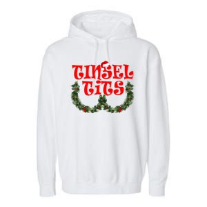 Funny Christmas Tinsel Tits Matching Couples Shirts Garment-Dyed Fleece Hoodie