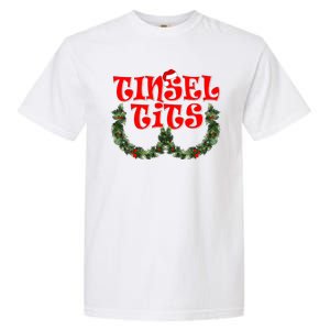 Funny Christmas Tinsel Tits Matching Couples Shirts Garment-Dyed Heavyweight T-Shirt