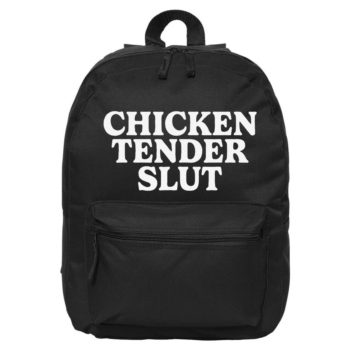 Funny Chicken Tender Slut 16 in Basic Backpack