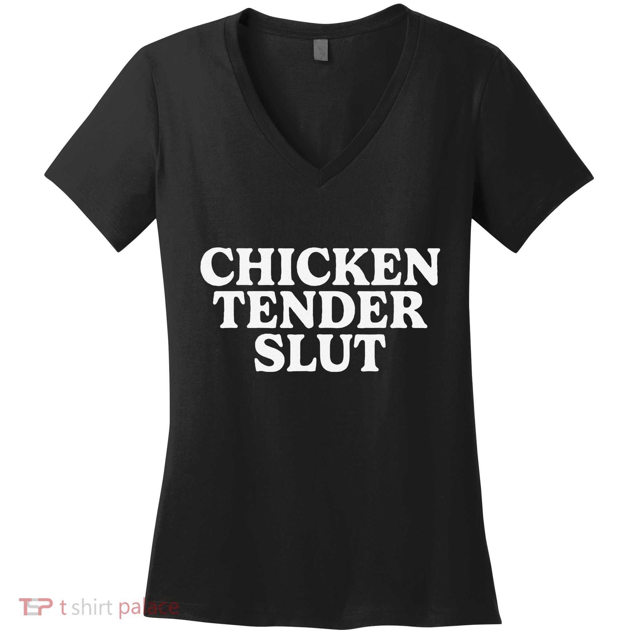 Funny Chicken Tender Slut Women's V-Neck T-Shirt