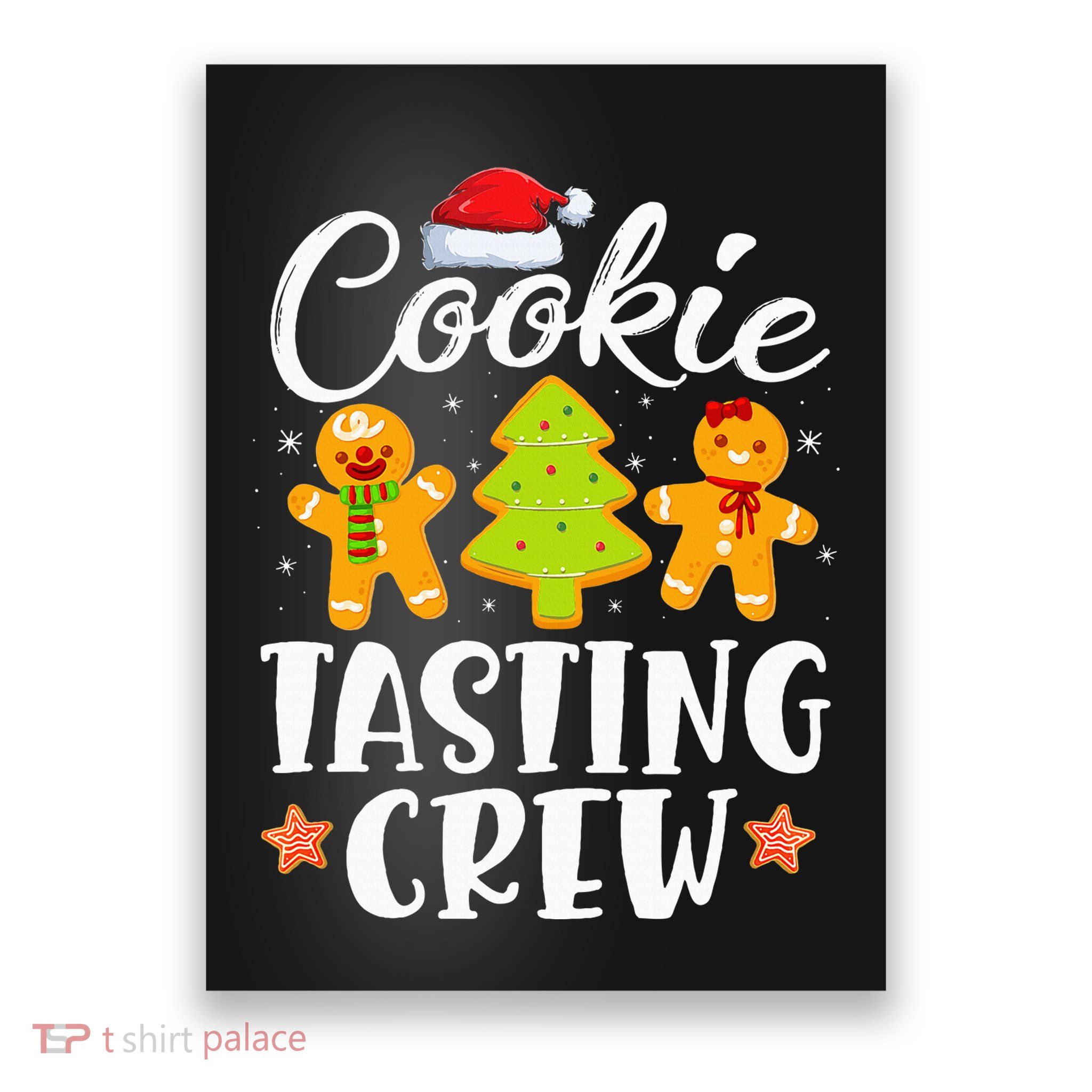 Festive Cookie Tasting Crew Pajama Set for Family Xmas Poster
