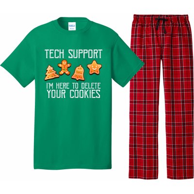 Funny Christmas Tech Support Here To Delete Cookies Xmas Pajama Set