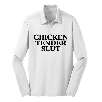 Funny Chicken Tender Slut Trendy Sayings Chicken Nugget Lover Chicken Lover Gi Silk Touch Performance Long Sleeve Polo