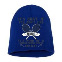 Funny Cute Tennis Tennis Players Sports Humor Great Gift Short Acrylic Beanie