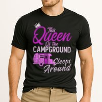Funny Camper This Queen Of Campground Sleeps Around Cute Gift Cooling Performance Crew T-Shirt
