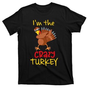 Funny Crazy Turkey Matching Family Group Thanksgiving Party T-Shirt