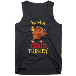 Funny Crazy Turkey Matching Family Group Thanksgiving Party Tank Top