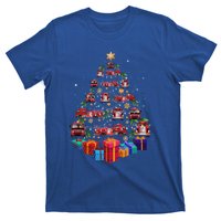 Firetruck Christmas Tree Funny Holiday Gift For Firefighters Cool Gift T-Shirt