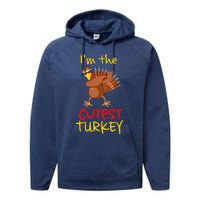 Funny Cutest Turkey Matching Family Group Thanksgiving Party Performance Fleece Hoodie