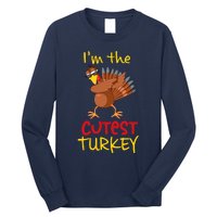 Funny Cutest Turkey Matching Family Group Thanksgiving Party Long Sleeve Shirt