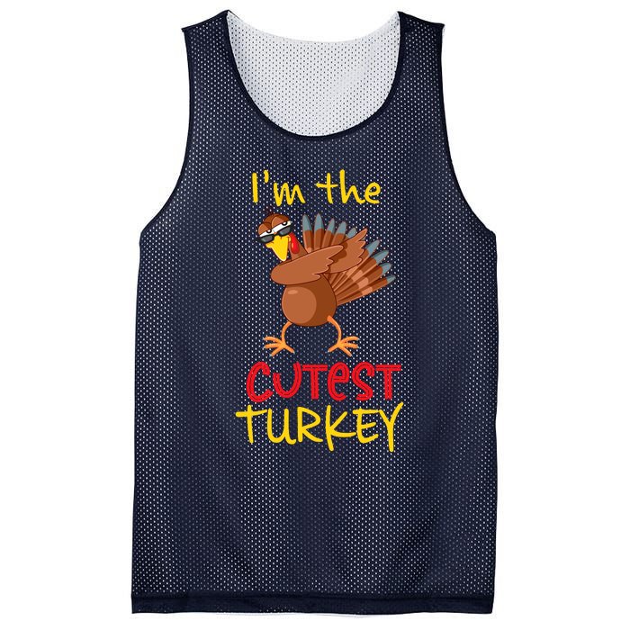 Funny Cutest Turkey Matching Family Group Thanksgiving Party Mesh Reversible Basketball Jersey Tank