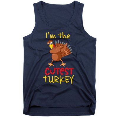 Funny Cutest Turkey Matching Family Group Thanksgiving Party Tank Top