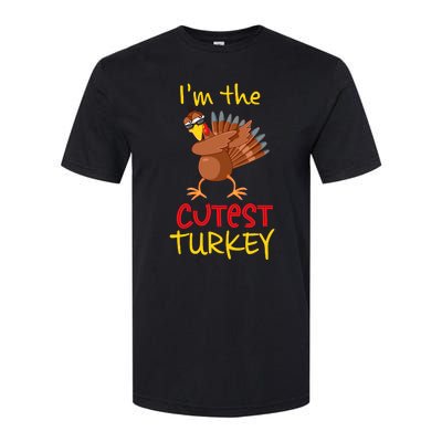 Funny Cutest Turkey Matching Family Group Thanksgiving Party Softstyle CVC T-Shirt