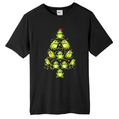 Frog Christmas Tree Funny Xmas Tree For Frog Lovers Tall Fusion ChromaSoft Performance T-Shirt