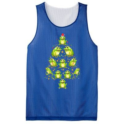 Frog Christmas Tree Funny Xmas Tree For Frog Lovers Mesh Reversible Basketball Jersey Tank