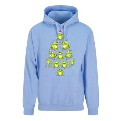 Frog Christmas Tree Funny Xmas Tree For Frog Lovers Unisex Surf Hoodie