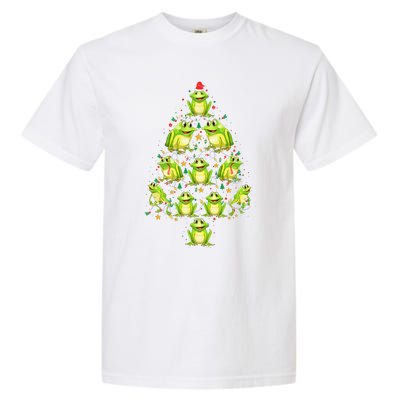 Frog Christmas Tree Funny Xmas Tree For Frog Lovers Garment-Dyed Heavyweight T-Shirt