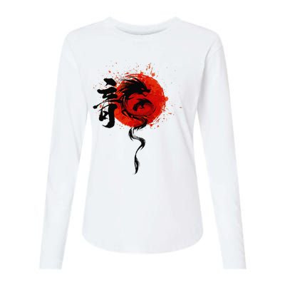 Funny Chinese Traditional New Year Year Of The Dragon 2024 Womens Cotton Relaxed Long Sleeve T-Shirt