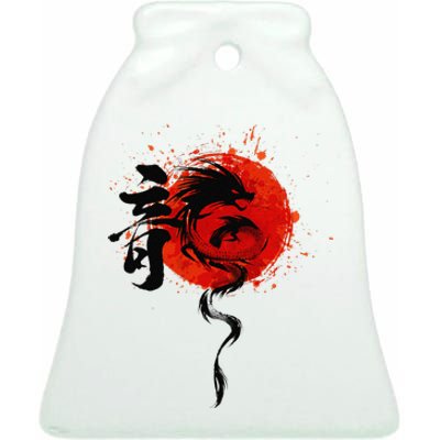 Funny Chinese Traditional New Year Year Of The Dragon 2024 Ceramic Bell Ornament