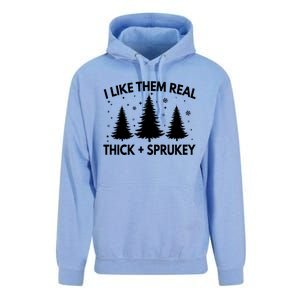 Funny Christmas Tree I Like Them Real Thick And Sprucey Xmas Meaningful Gift Unisex Surf Hoodie