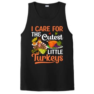 Funny Cute Thanksgiving I Care For The St Little Turkeys PosiCharge Competitor Tank