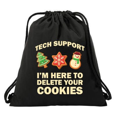 Funny Christmas Tech Support For Computer Programmer Cute Gift Drawstring Bag