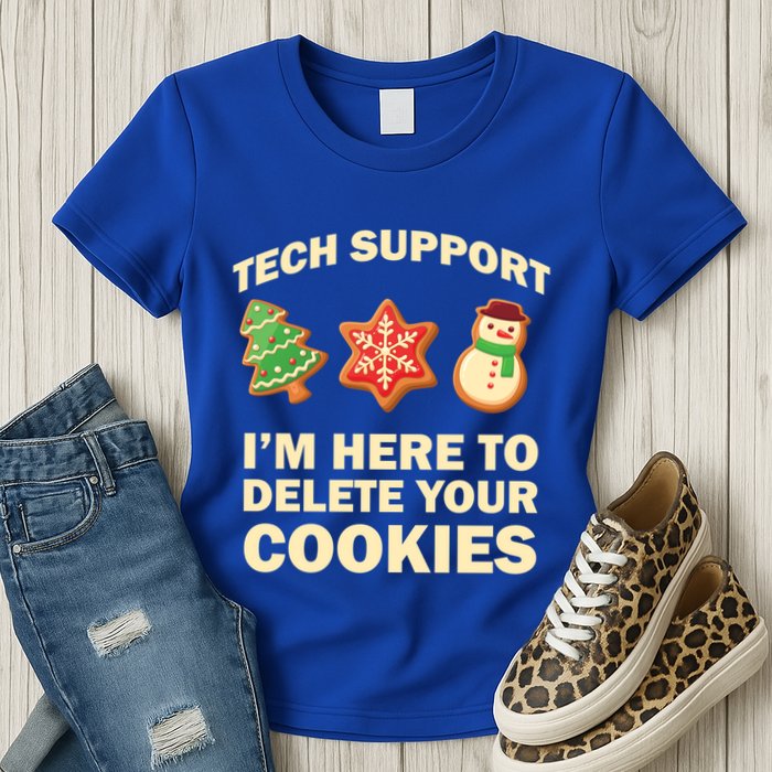 Funny Christmas Tech Support For Computer Programmer Cute Gift Women's T-Shirt