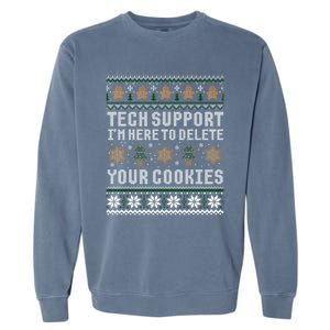 Funny Christmas Tech Supporgift Computer Programmer Gift Garment-Dyed Sweatshirt