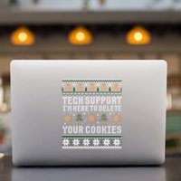 Funny Christmas Tech Supporgift Computer Programmer Gift Permanent Decal Sticker