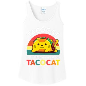 Funny Cute Tacocat Spelled Backward Is Tacocat Ladies Essential Tank