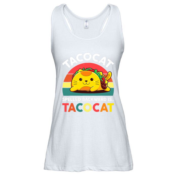 Funny Cute Tacocat Spelled Backward Is Tacocat Ladies Essential Flowy Tank