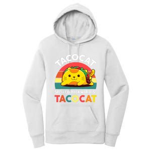 Funny Cute Tacocat Spelled Backward Is Tacocat Women's Pullover Hoodie