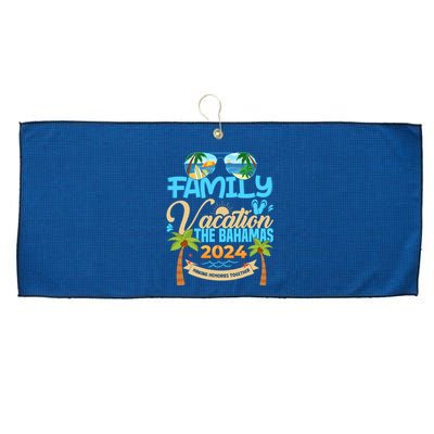 Family Cruise The Bahamas 2024 Summer Matching Vacation 2024 Large Microfiber Waffle Golf Towel