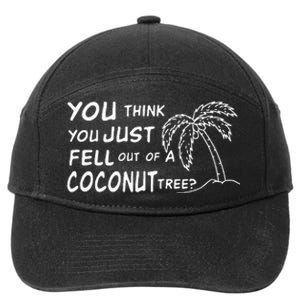 Funny Coconut Tree Kamala Harris Political Humor 7-Panel Snapback Hat