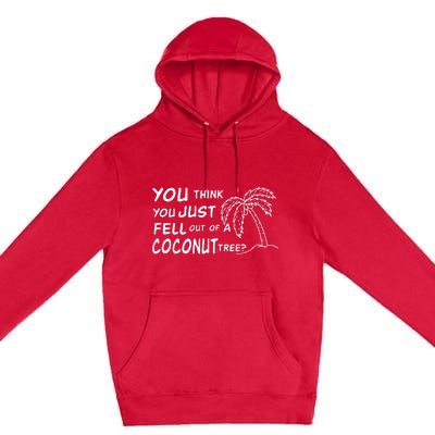 Funny Coconut Tree Kamala Harris Political Humor Premium Pullover Hoodie