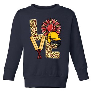 Funny Cricket T Shirts Plus Size, Love Cricket Leopard Sunflower Sports Ball Toddler Sweatshirt