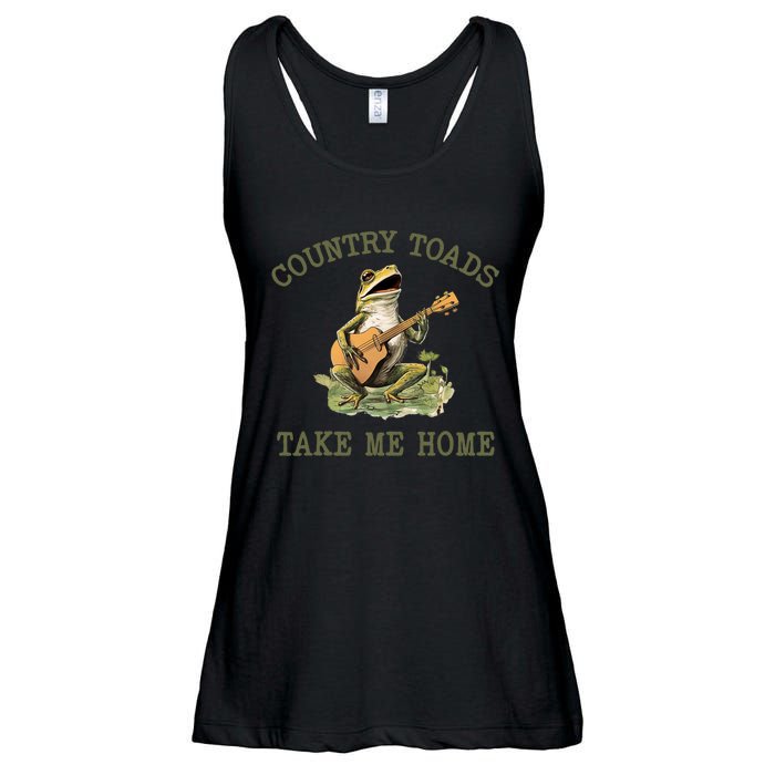 Funny Country Toads Take Me Home Vintage Graphic Ladies Essential Flowy Tank