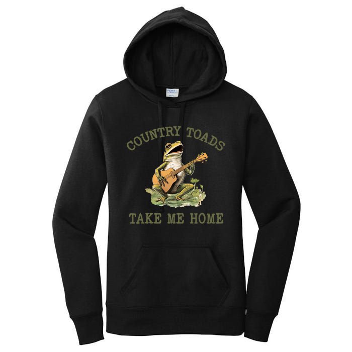 Funny Country Toads Take Me Home Vintage Graphic Women's Pullover Hoodie