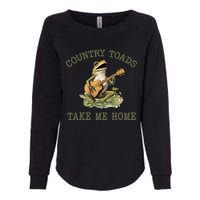 Funny Country Toads Take Me Home Vintage Graphic Womens California Wash Sweatshirt