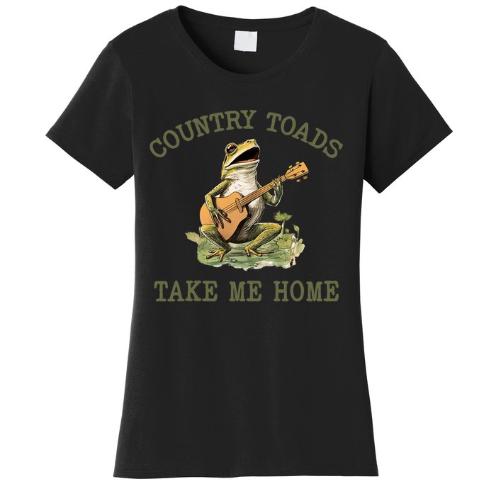 Funny Country Toads Take Me Home Vintage Graphic Women's T-Shirt