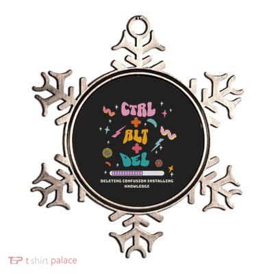 Funny Computer Technology Teacher Quote Metallic Star Ornament